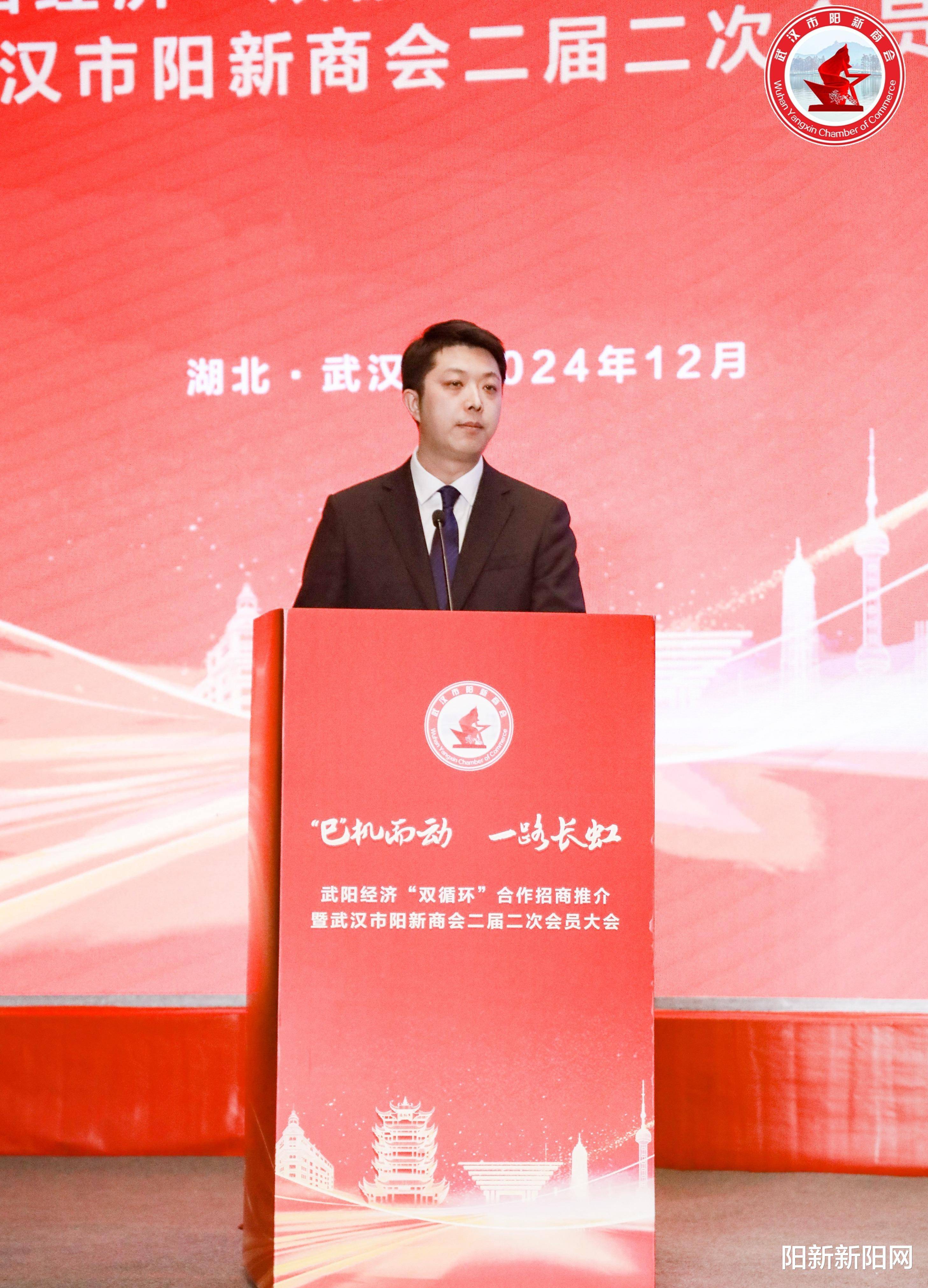 经济“双循环”合作招商推介暨武汉市阳新商会会员大会召开龙8头号玩家签约项目10个 签约金额243亿元 武阳(图5)